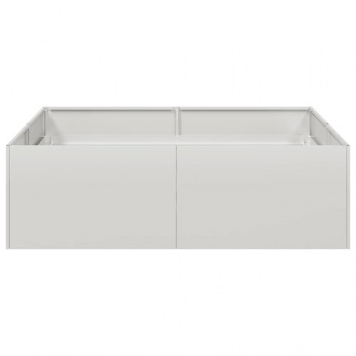 Plantekasse 100×100×30 cm i rustfrit stål - højbed til have og terrasse