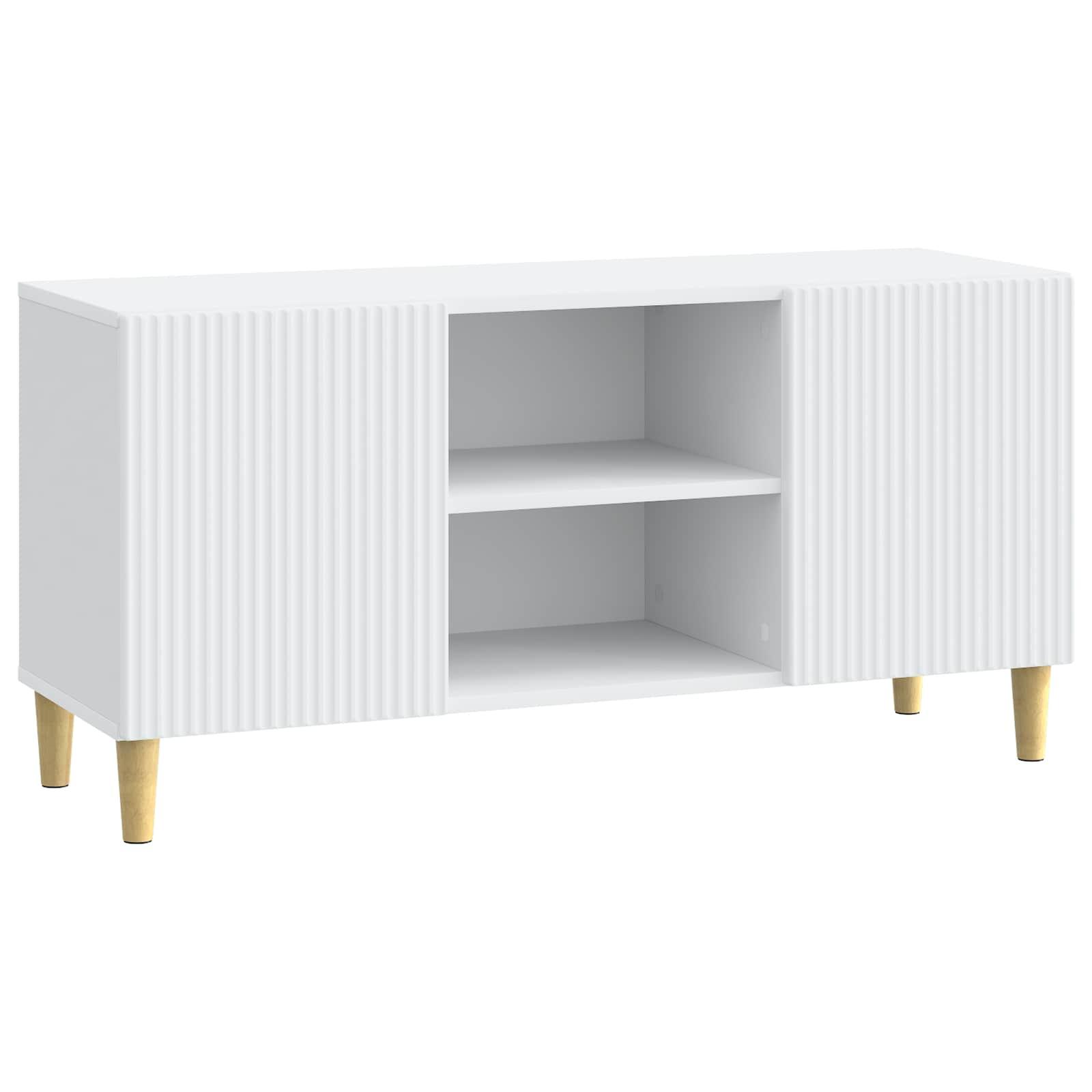 TV-skab Hvid 102 x 34,5 x 50 cm Konstrueret træ
