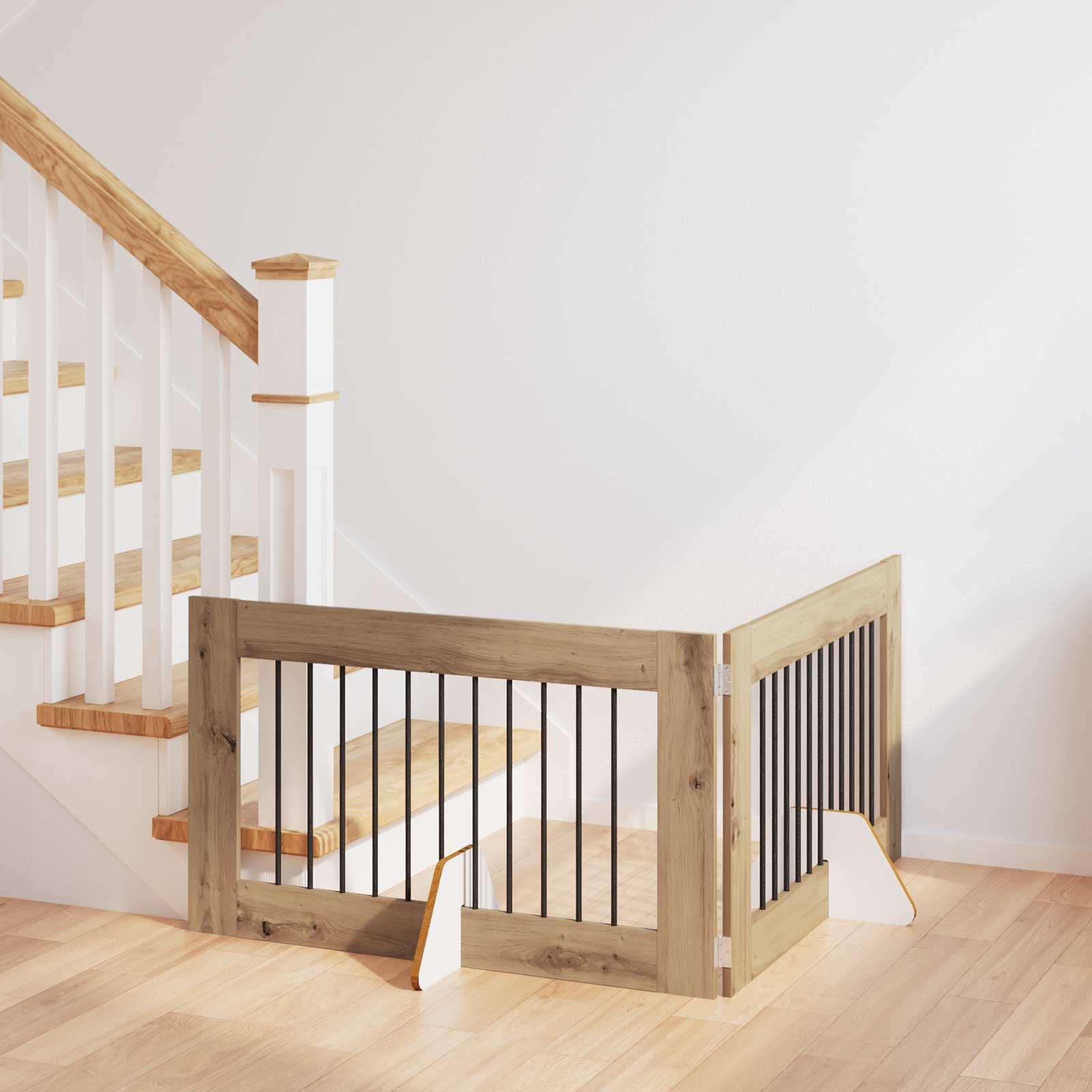 Hundehegn med stativer 2 stk Artisan-eg 100 x 60 cm