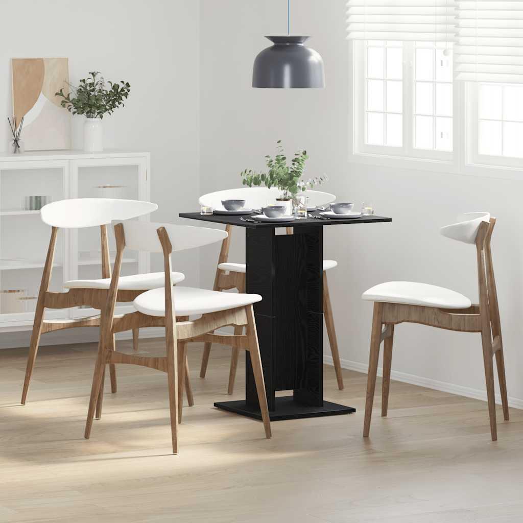 Bistrobord sort egetræ 60x60x75 cm konstrueret træ
