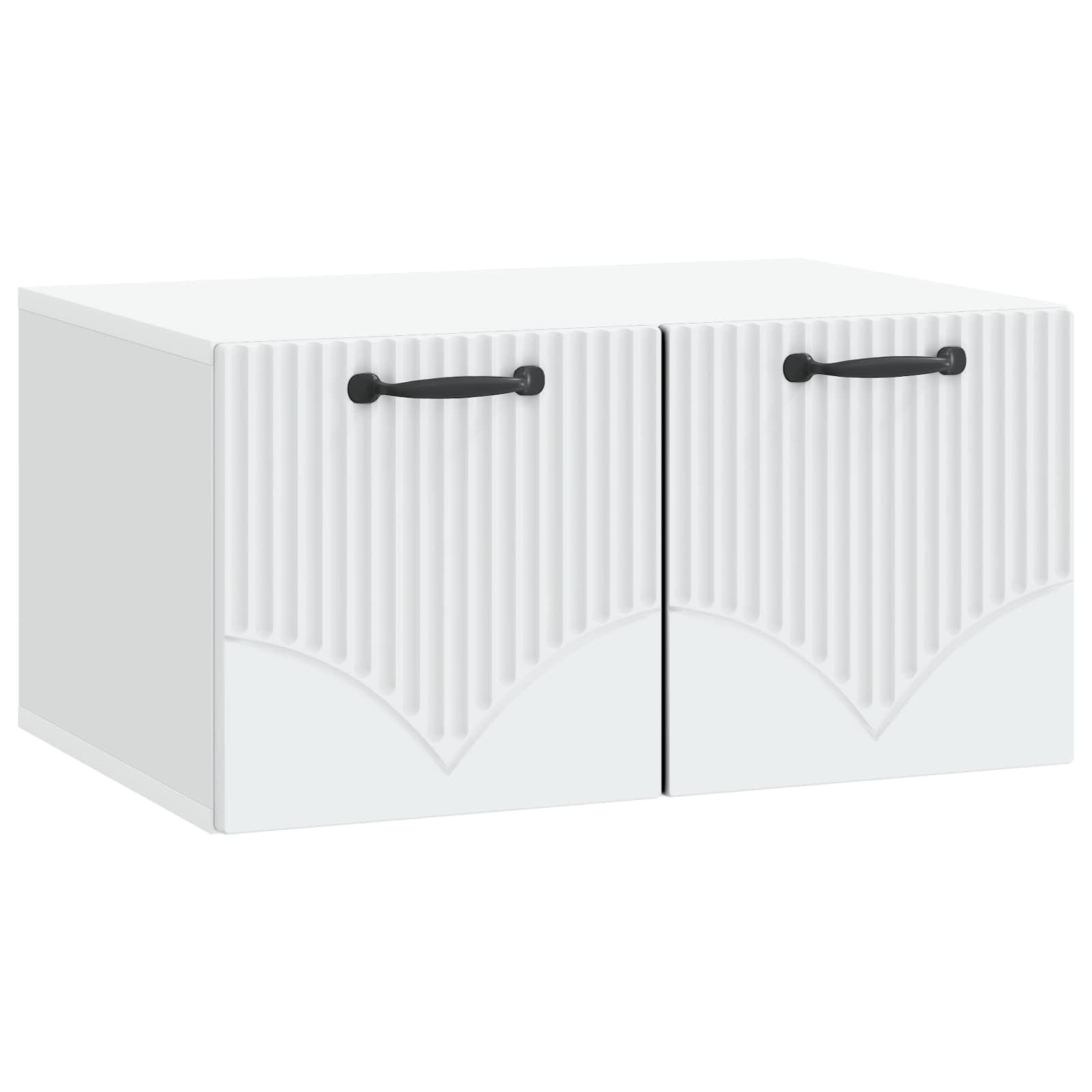 Væghængt TV-skab Hvid 59,5 x 41 x 30 cm Konstrueret træ