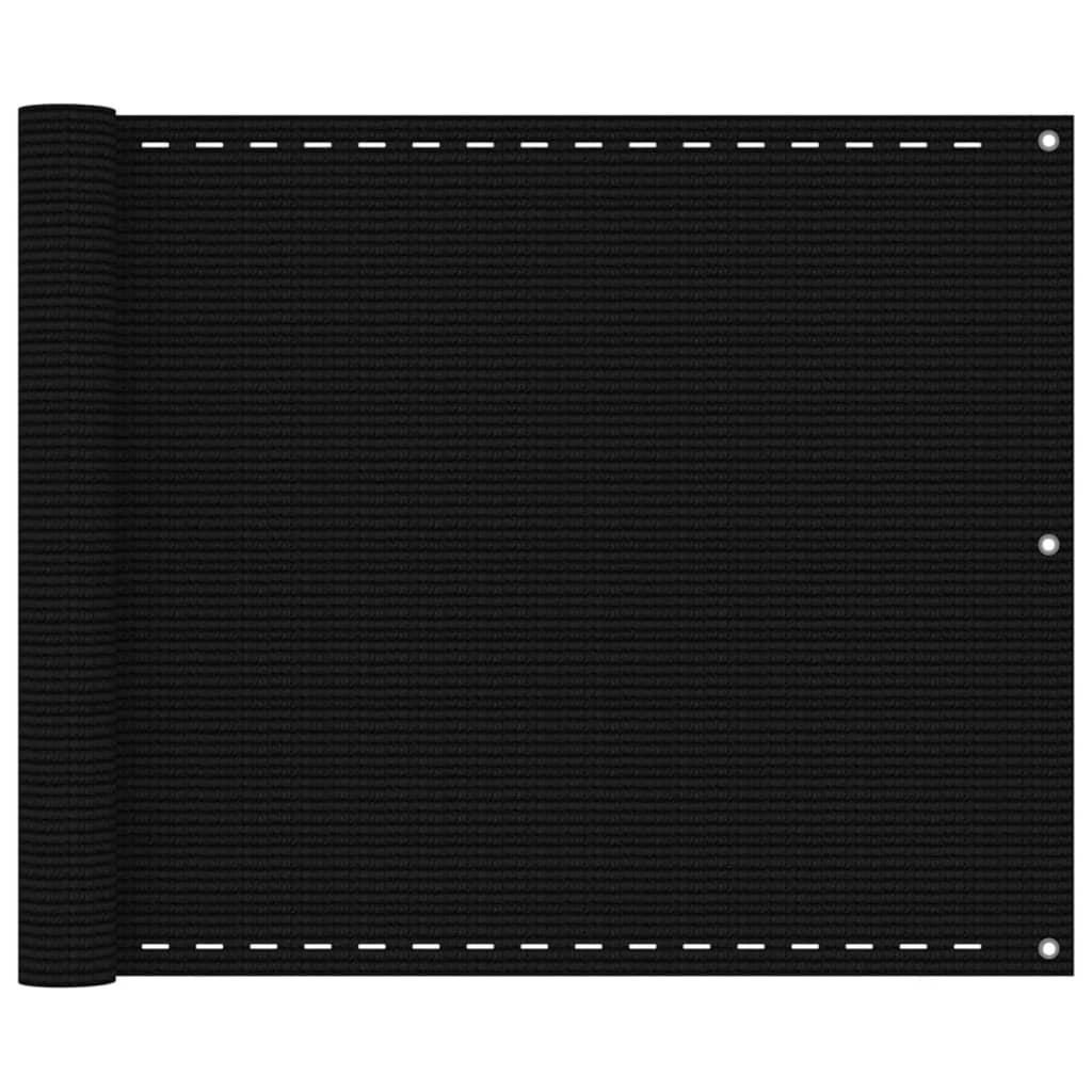 altanafskærmning 75x300 cm HDPE sort