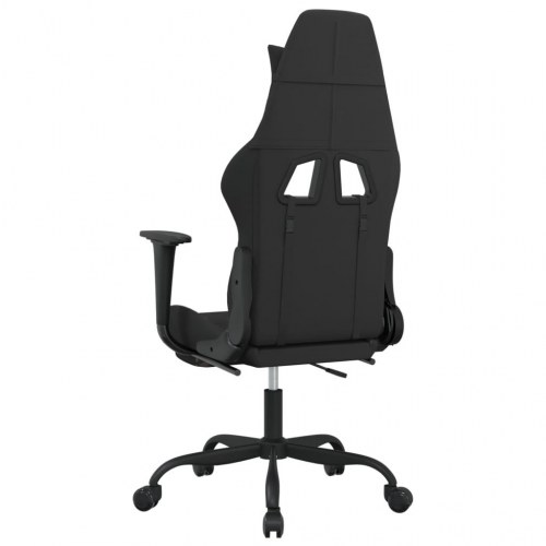 Gamingstol med massage og fodstøtte i stof - sort/camouflage