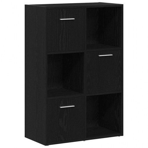 Bogskab/rumdeler i sort eg 60,5×30×90 cm - konstrueret træ