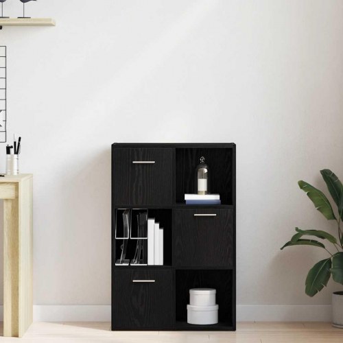 Bogskab/rumdeler i sort eg 60,5×30×90 cm - konstrueret træ