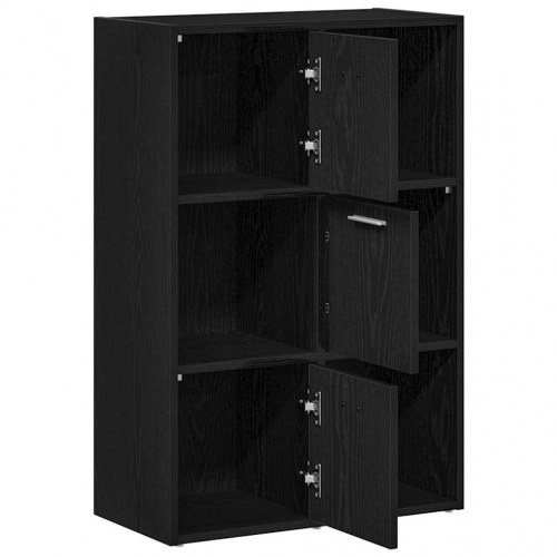 Bogskab/rumdeler i sort eg 60,5×30×90 cm - konstrueret træ
