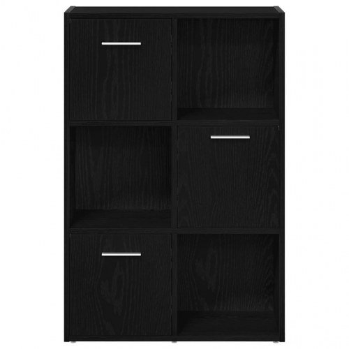 Bogskab/rumdeler i sort eg 60,5×30×90 cm - konstrueret træ