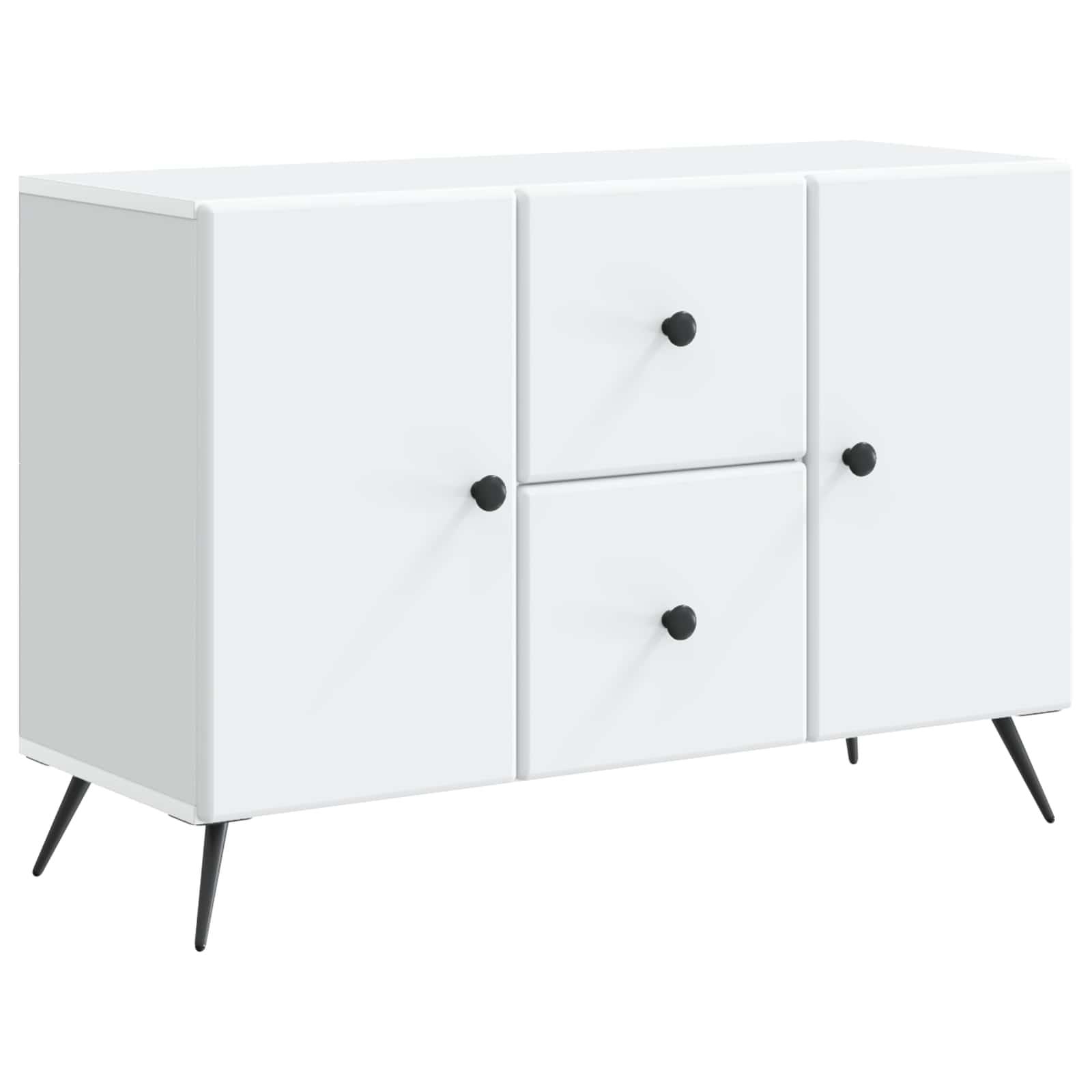 Sidebord med skuffe Hvid 89 x 34,5 x 60 cm Konstrueret træ