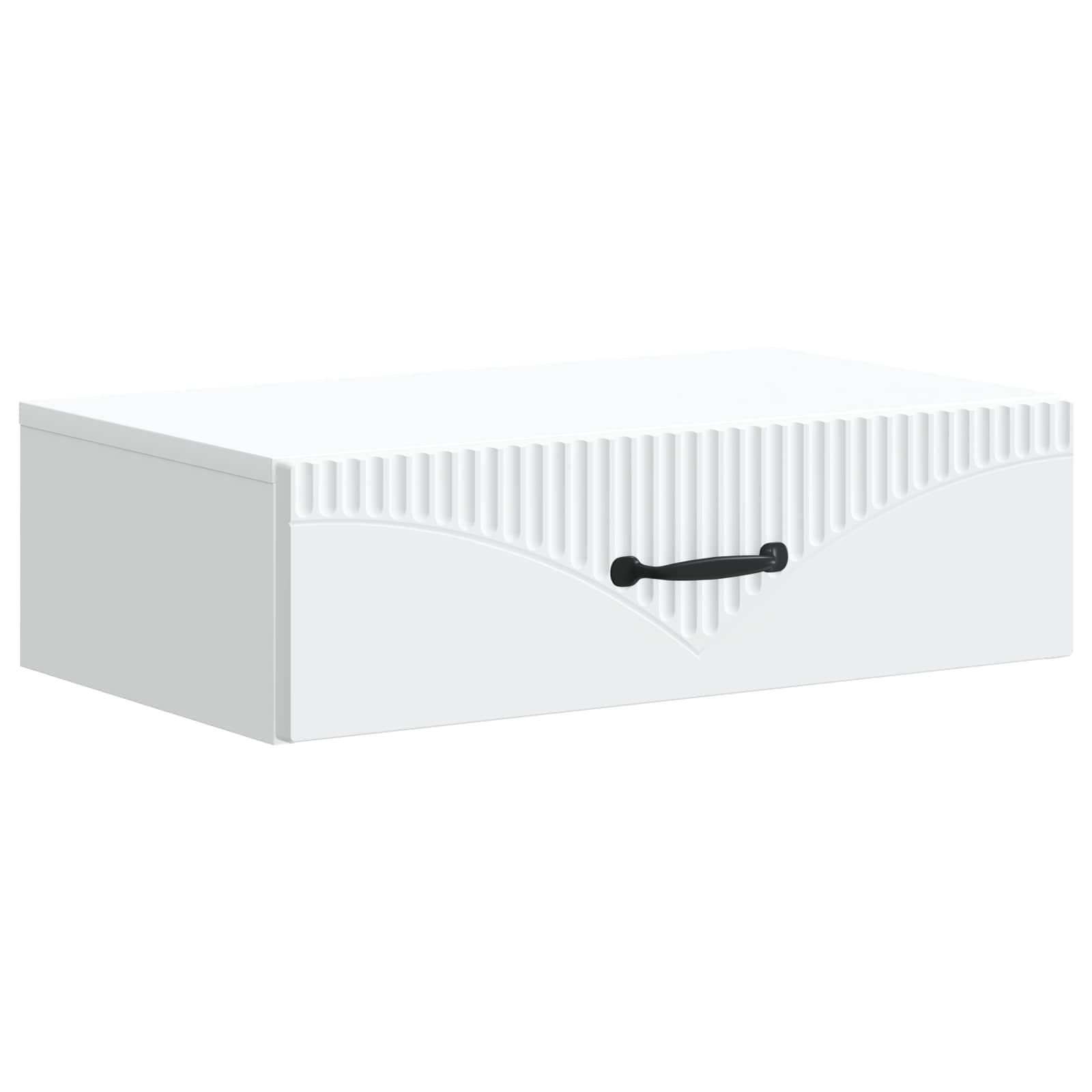 Væghængt Sideskab Hvid 59 x 34,5 x 17 cm Konstrueret træ