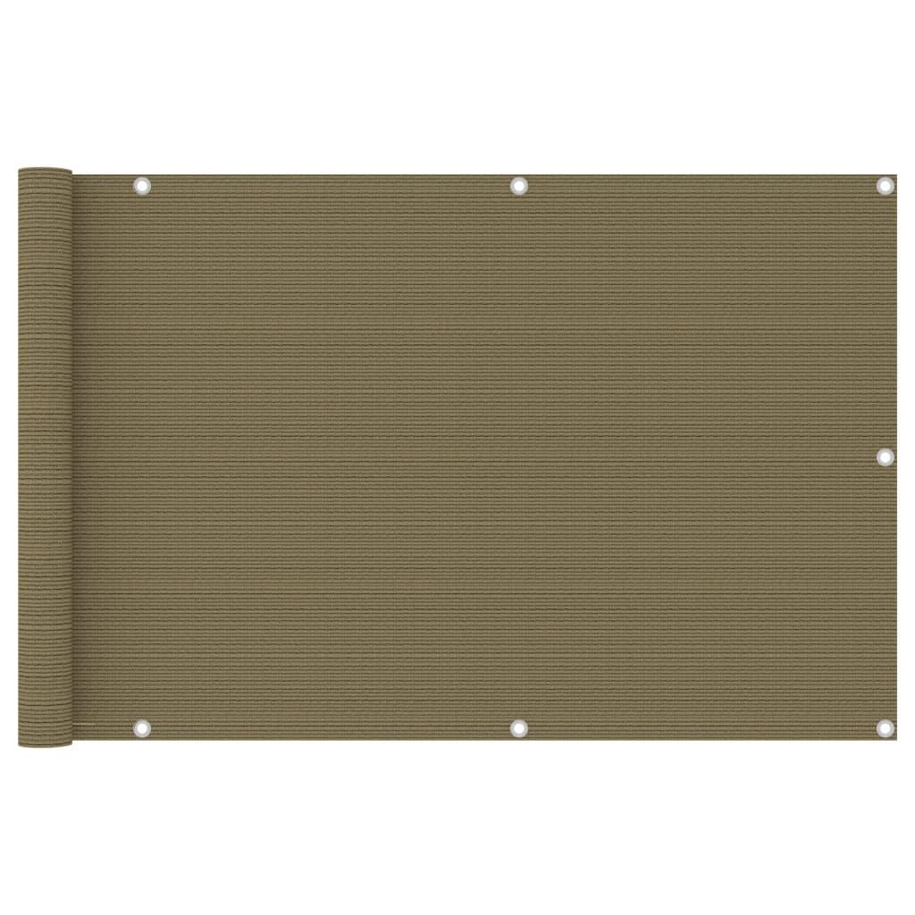 altanafskærmning 90x400 cm HDPE gråbrun