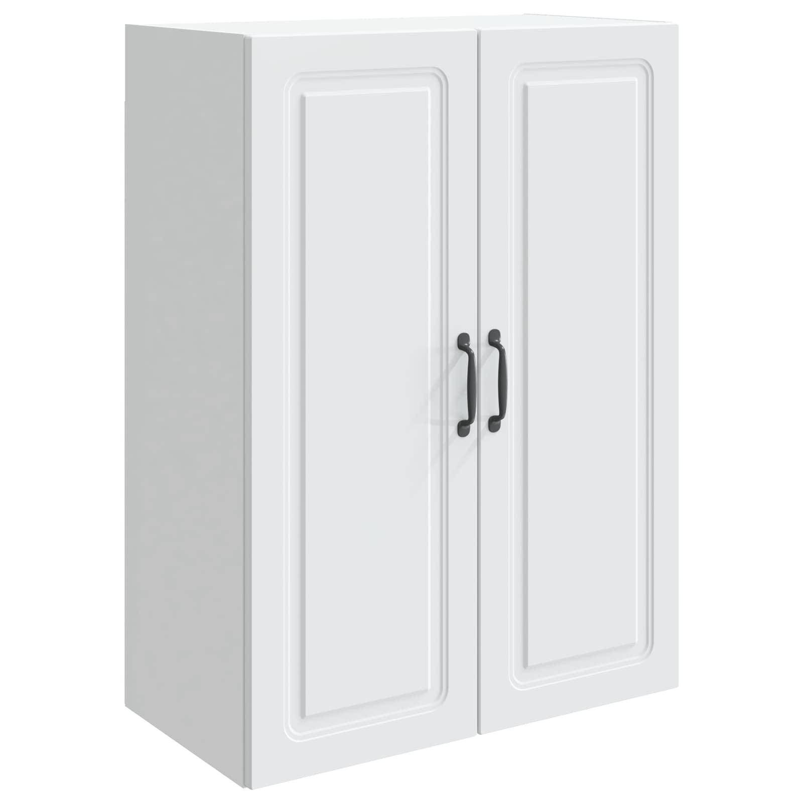 Vægmonteret skab Hvid 66 x 34,5 x 90 cm Konstrueret træ