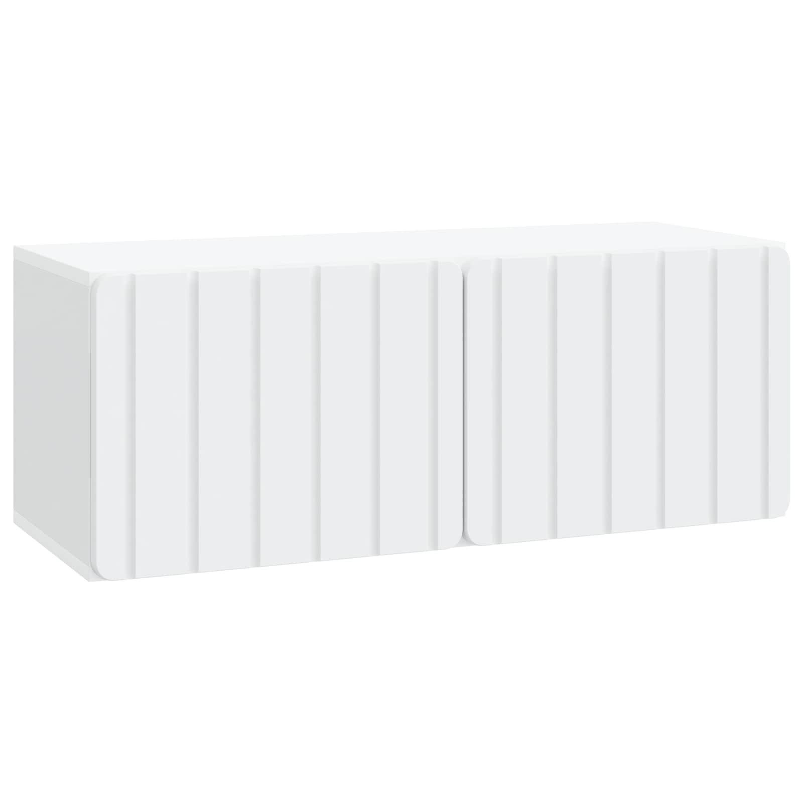 Væghængt TV-skab Hvid 78,5 x 31 x 30 cm Konstrueret træ