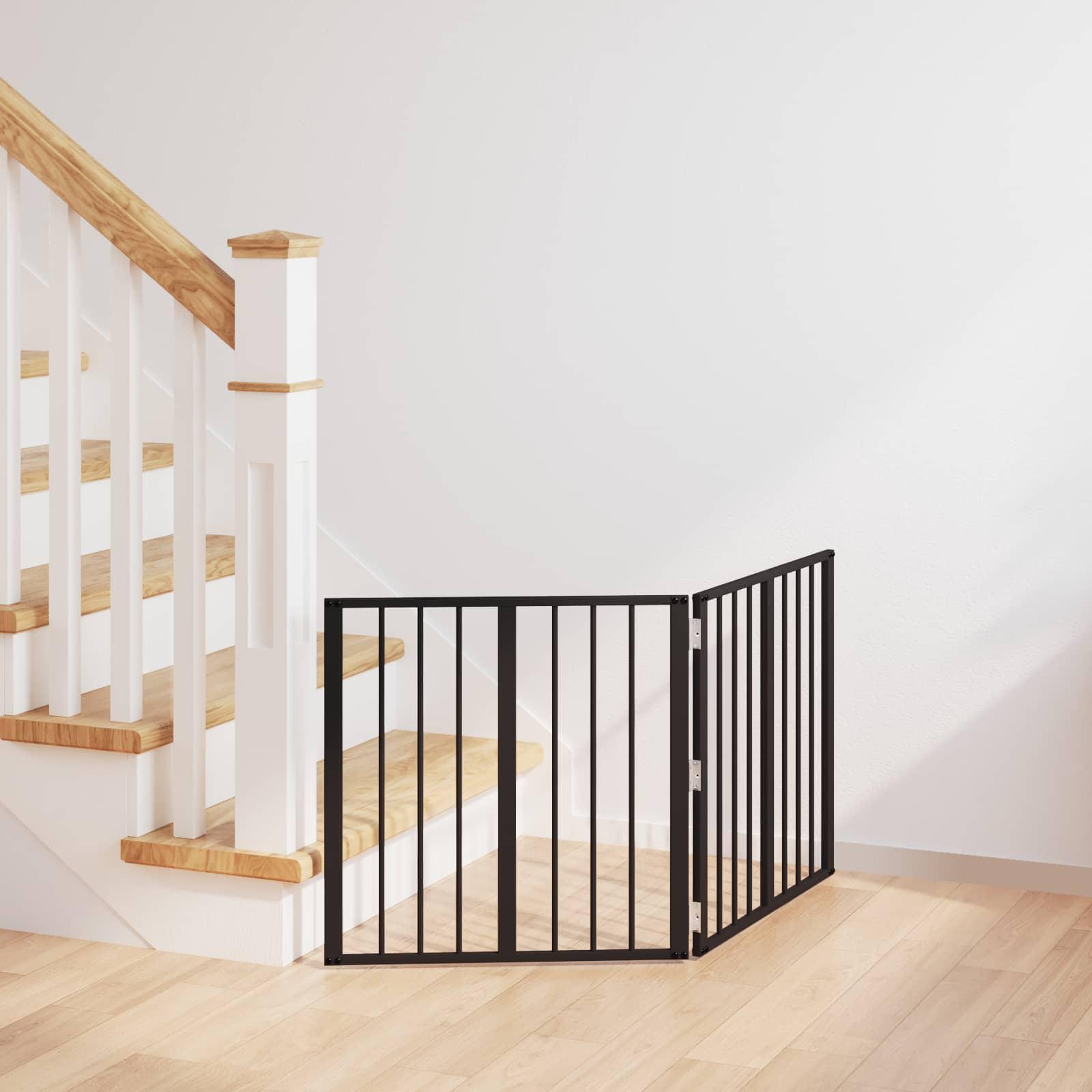 Hundedør 2 stk Sort 60 x 60 cm Galvaniseret stål