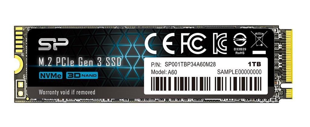 Silicon Power P34A60 1 TB M.2 NVMe PCIe 3.0 SSD billede