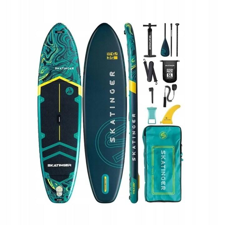 Skatinger Peninsula Trojan Horse 335×84×15 oppustelig Touring SUP-board - grøn