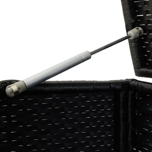 Opbevaringskasse til haven 200x50x60 polyrattan sort (OUTLET A)