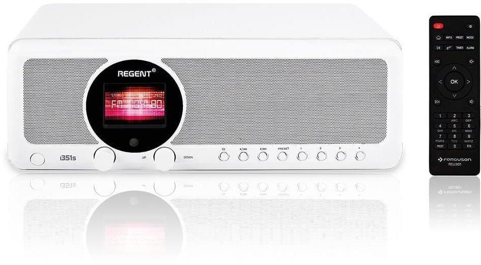 Ferguson Regent i351s internetradio - hvid med Wi‑Fi, DAB+, FM, USB, Bluetooth og Spotify