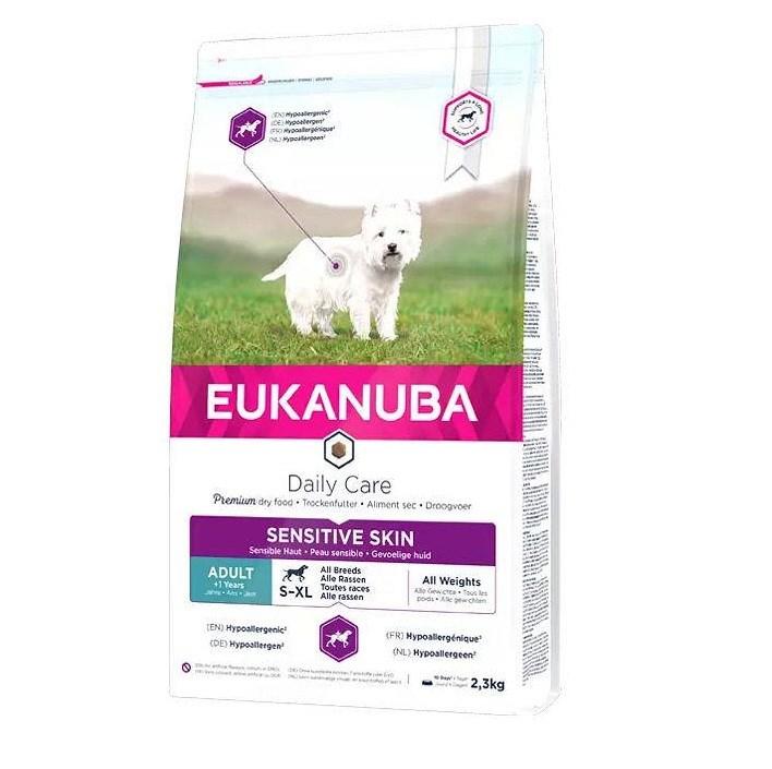 Eukanuba Daily Care Adult Sensitive Skin tørfoder - 2,3 kg
