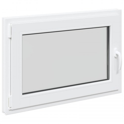 Kældervindue RISOR 90 x 70 cm PVC og glas Hvid