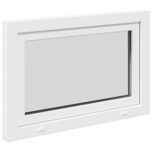 Kældervindue RISOR 90 x 70 cm PVC og glas Hvid