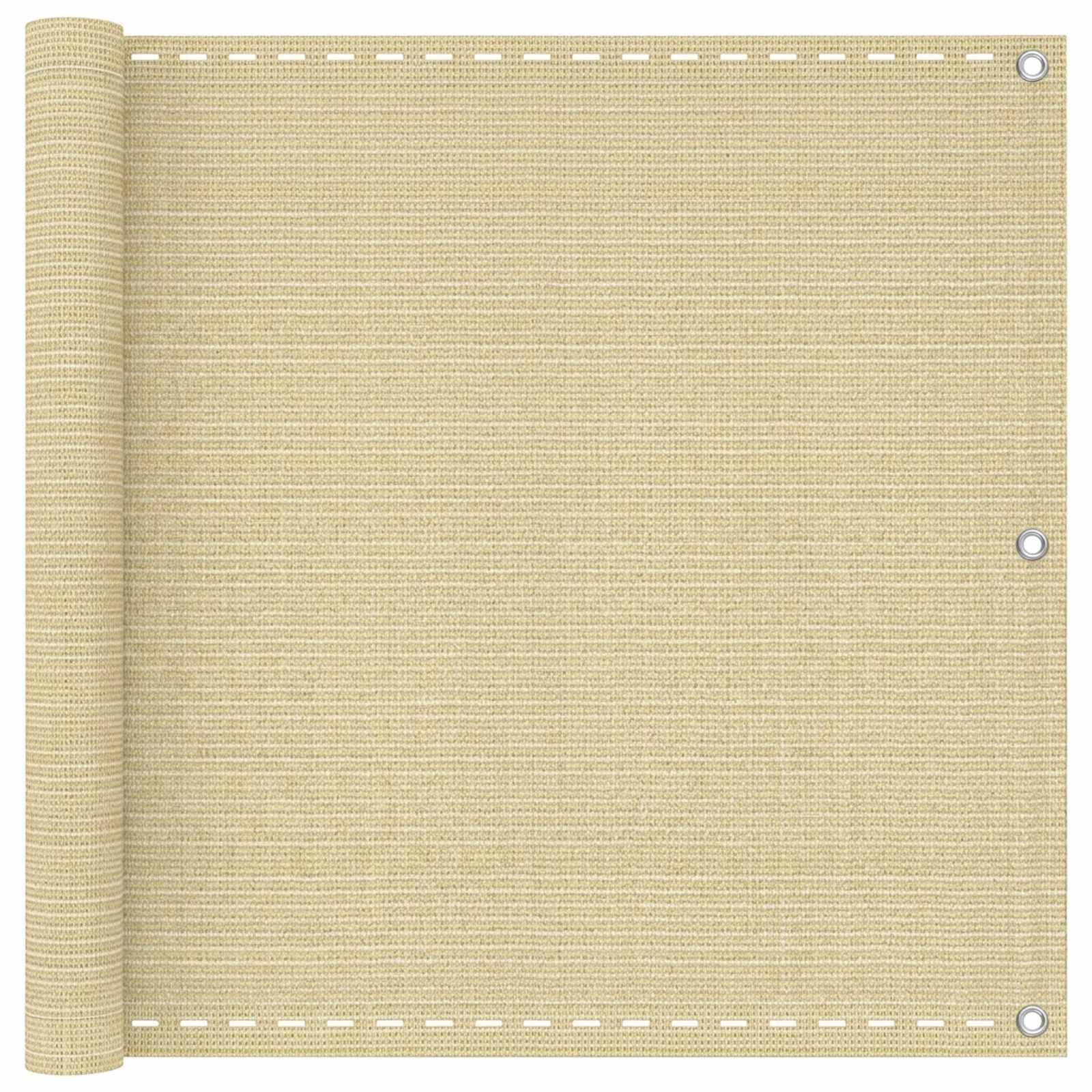 Altan Skærm Beige 75 x 800 cm HDPE og Aluminium