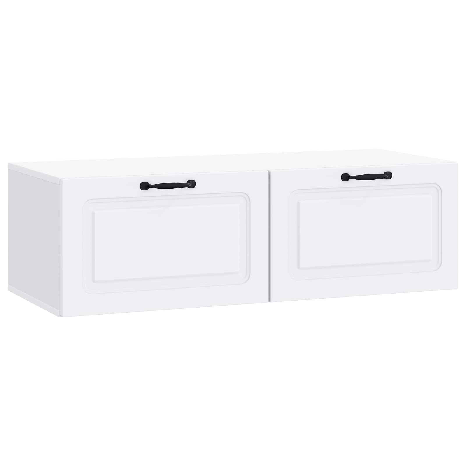 Væghængt Tv-skab 59,5 X 41 X 30 Cm Konstrueret Træ - Hvid / 98 x 41 cm