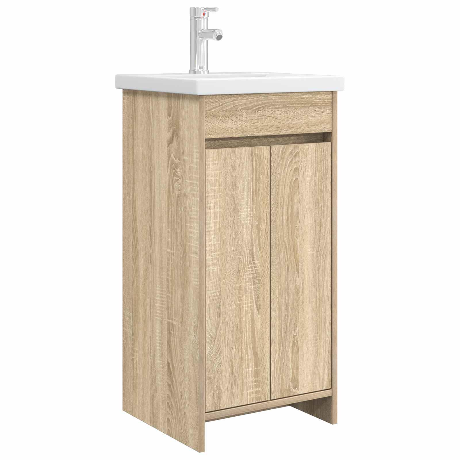 Badeværelsesvask med vask Sonoma-eg 42 x 40 x 84,5 cm