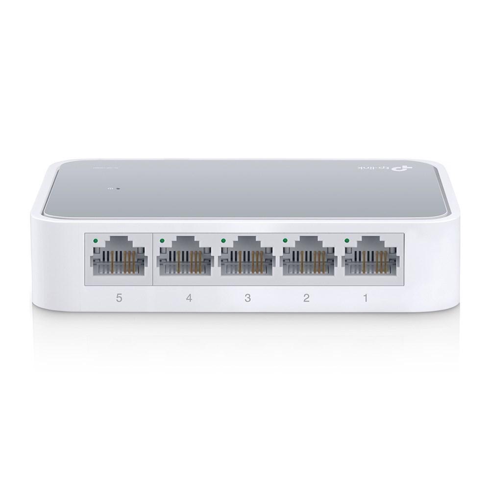 TP-Link TL-SF1005D 5-ports Fast Ethernet switch - hvid