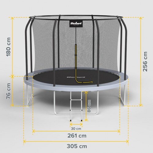 Rebel Active Trampoline Pro 10 ft / 305 cm - fitness trampolin med net