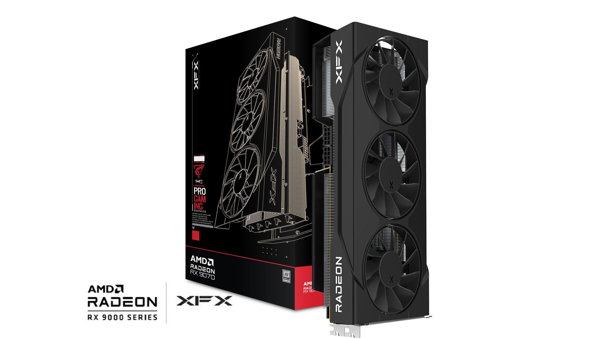 XFX Speedster SWFT Radeon RX 9070 GRE grafikkort - 12 GB GDDR6, 3x faner