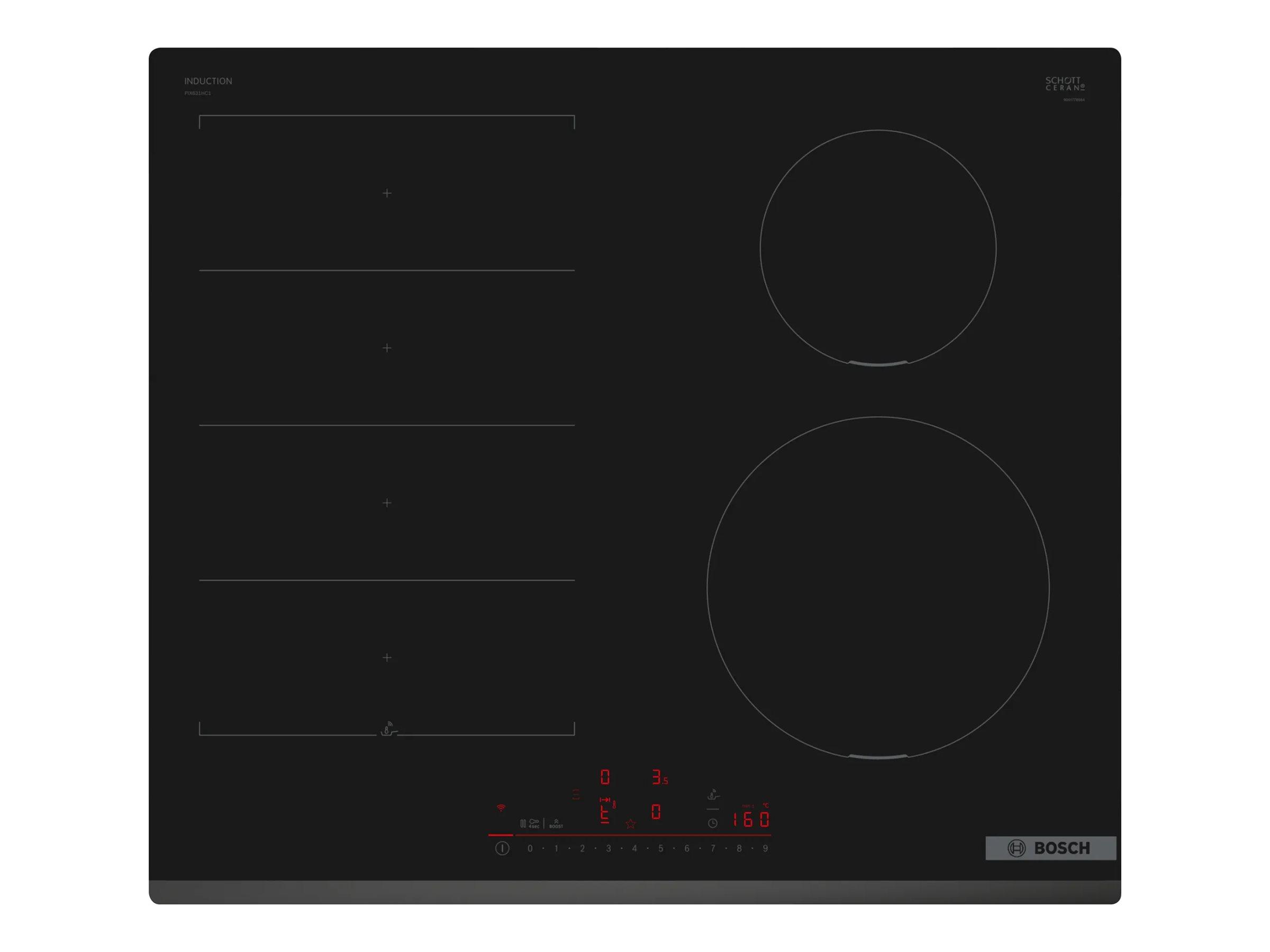 Bosch Serie 6 PIX631HC1E induktionskogeplade 60 cm - sort billede