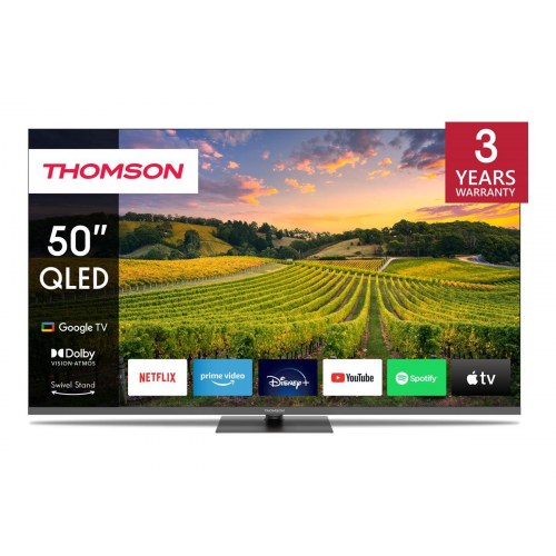 Thomson 50QG5C14 50" QLED 4K UHD Smart TV - mørkegrå