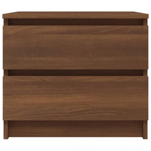 Sengeborde 2 stk. - 50×39×43,5 cm i brunt egetræslook, konstrueret træ