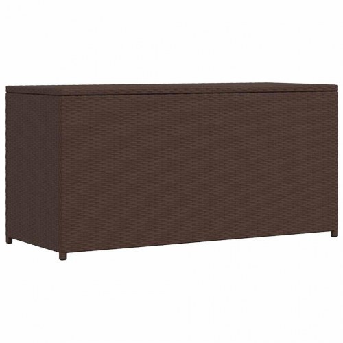 Udendørs opbevaringskasse i brun polyrattan - 120 × 50 × 60 cm