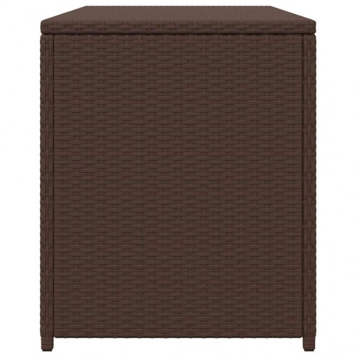 Udendørs opbevaringskasse i brun polyrattan - 120 × 50 × 60 cm