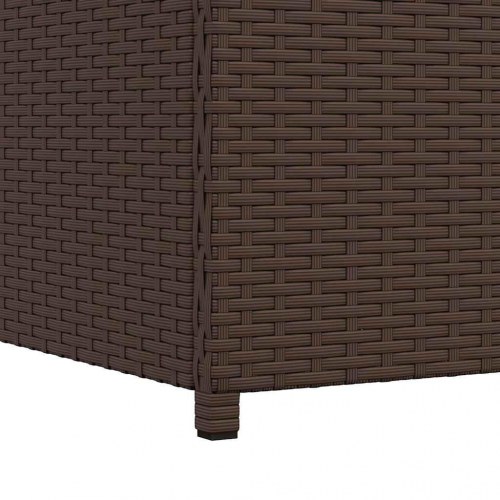 Udendørs opbevaringskasse i brun polyrattan - 120 × 50 × 60 cm