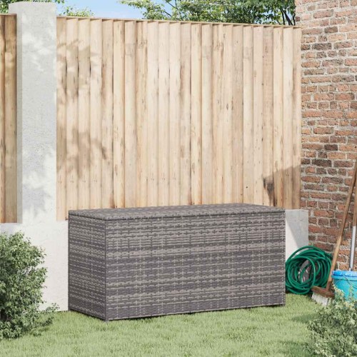 Haveopbevaringskasse 120×50×60 cm i polyrattan - grå