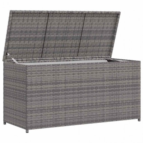 Haveopbevaringskasse 120×50×60 cm i polyrattan - grå