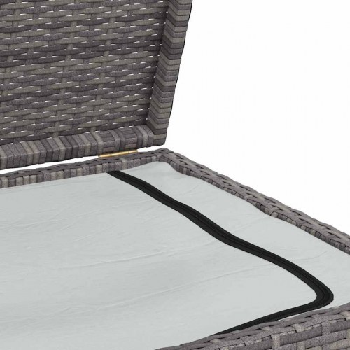 Haveopbevaringskasse 120×50×60 cm i polyrattan - grå