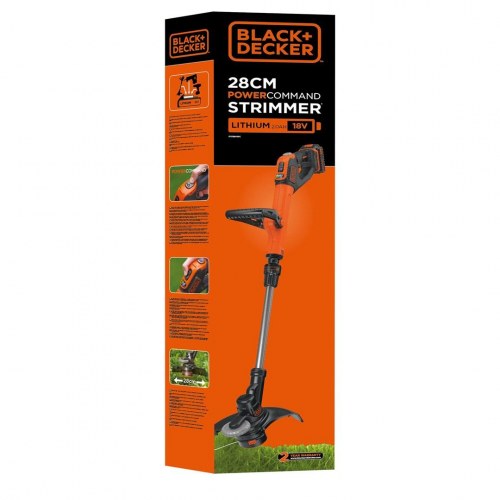 Black & Decker STC1820CM-QW 18V 2-i-1 græstrimmer og buskrydder - batteri, sort/orange/sølv