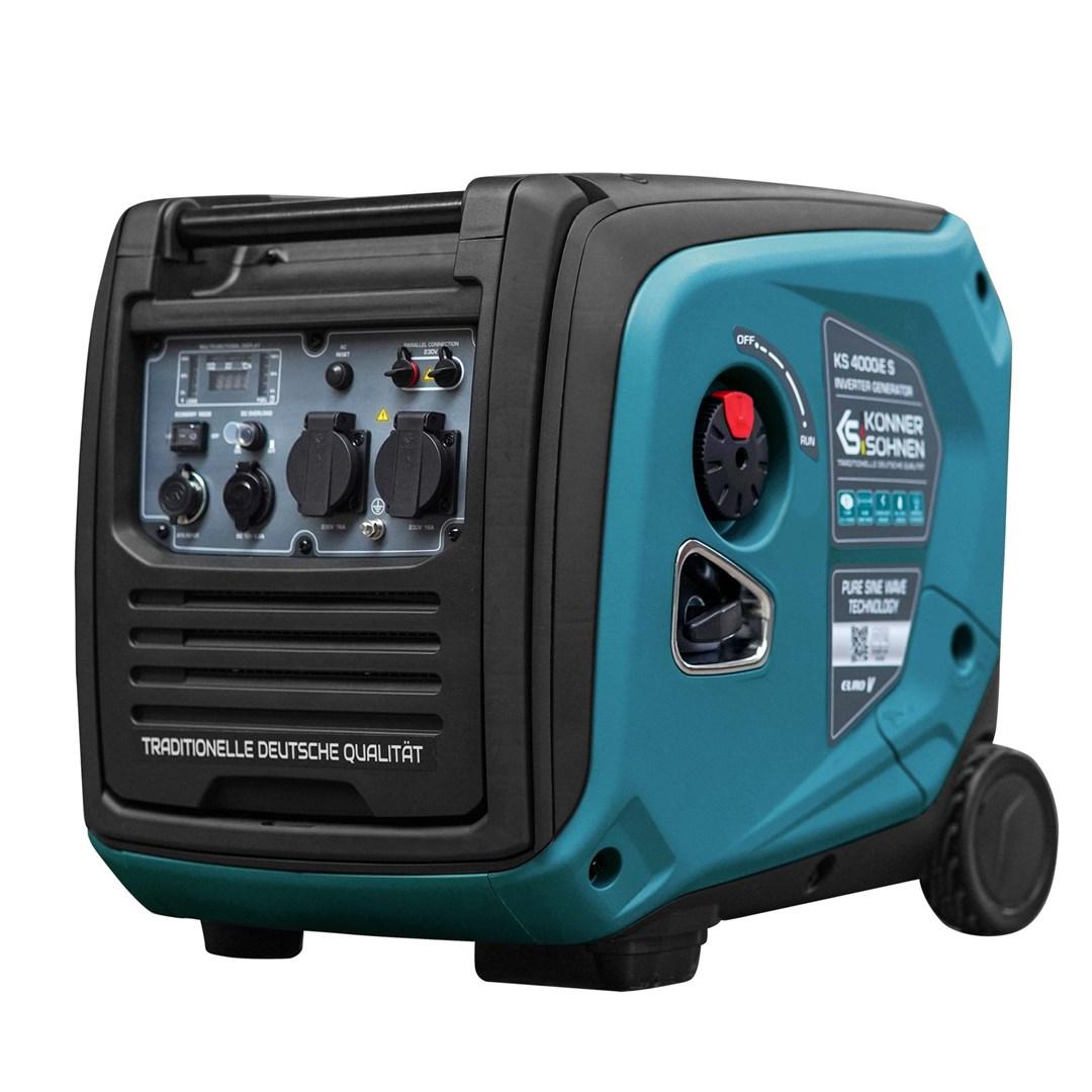 Könner & Söhnen KS 4000iE S inverter-generator 4000 W - benzin, turkis/sort