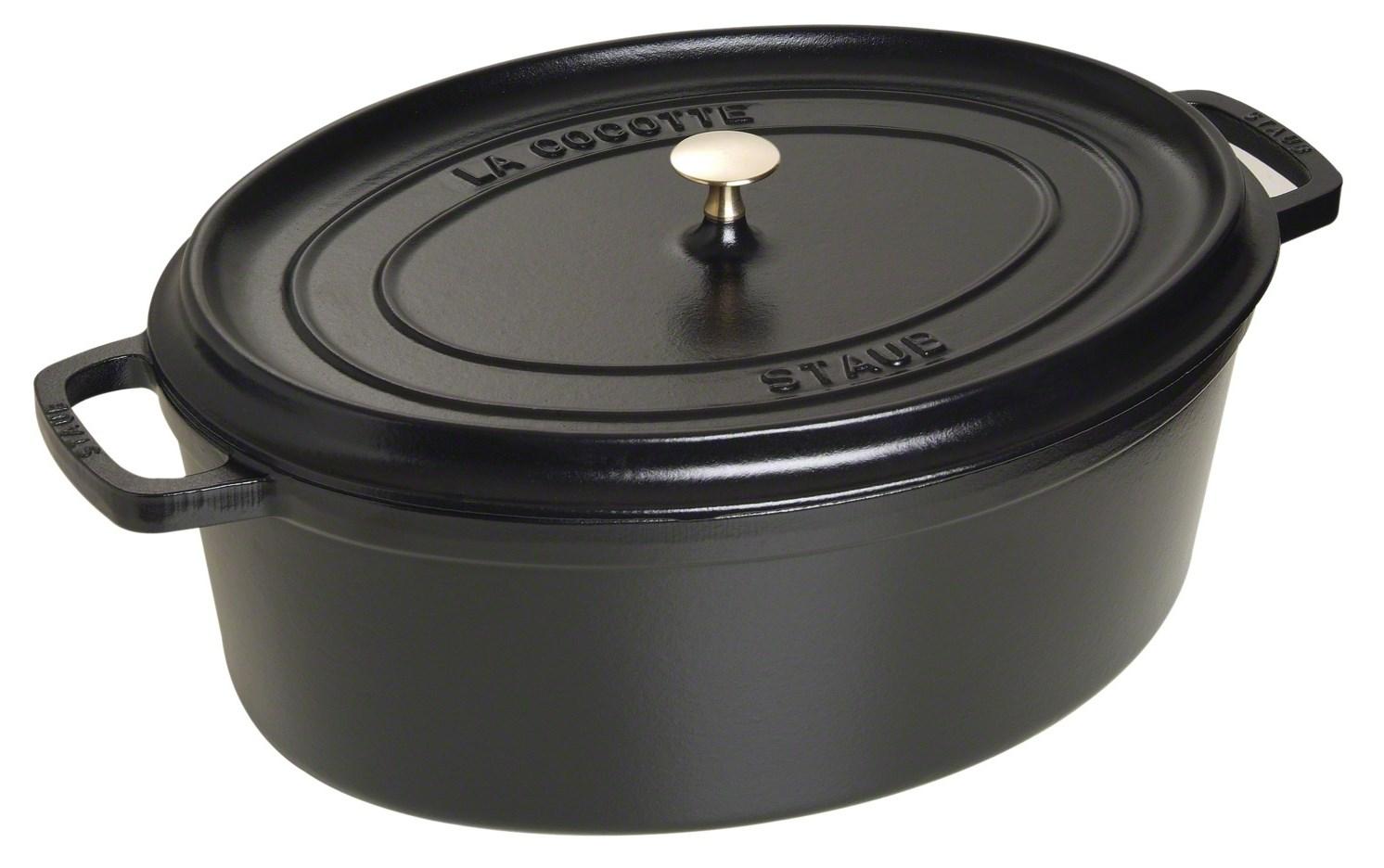 STAUB La Cocotte stegegryde 12 l - støbejern, sort billede