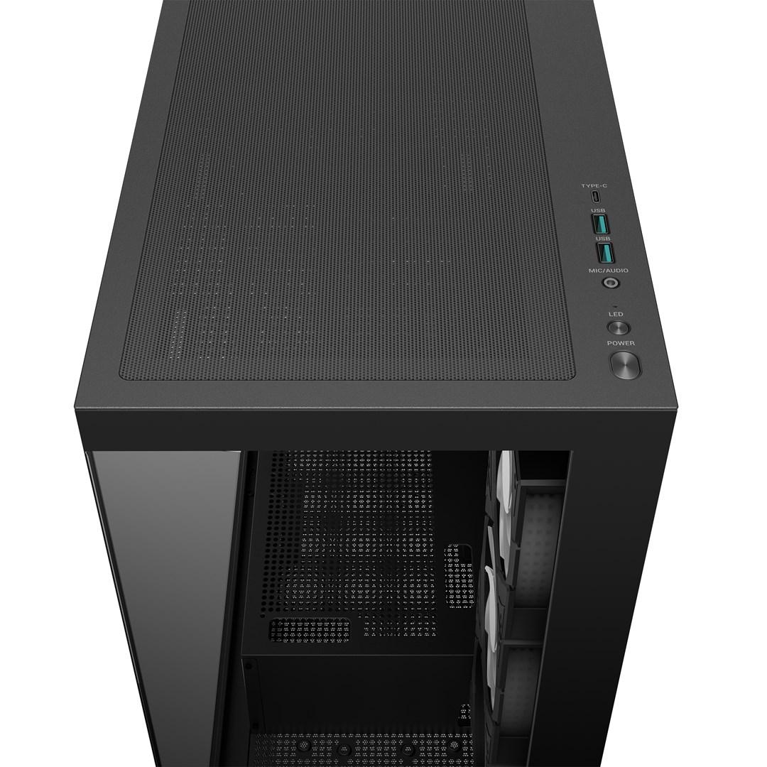 DeepCool CG580 4F midi-tower - sort PC kabinet billede