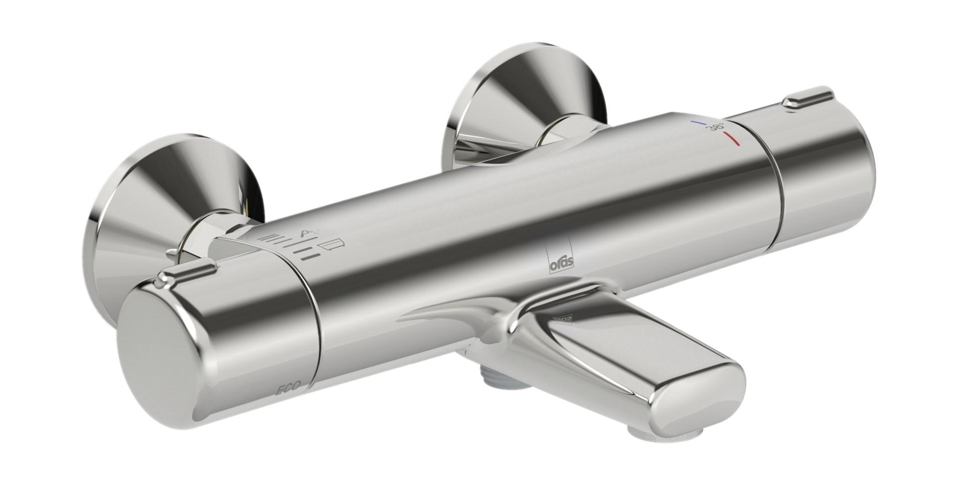 Termostatisk bad- og brusearmatur NOVA 7462U - krom vægmontering