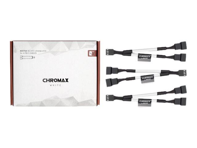 Noctua NA-SYC1 chromax.white - 4-pin PWM Y-splitter til blæser, 11,5 cm (hvid) - 3 stk. billede