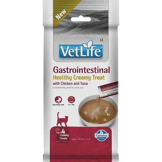 Farmina Vet Life Kat Gastrointestinal cremet snack med kylling & tun - 4×15 g