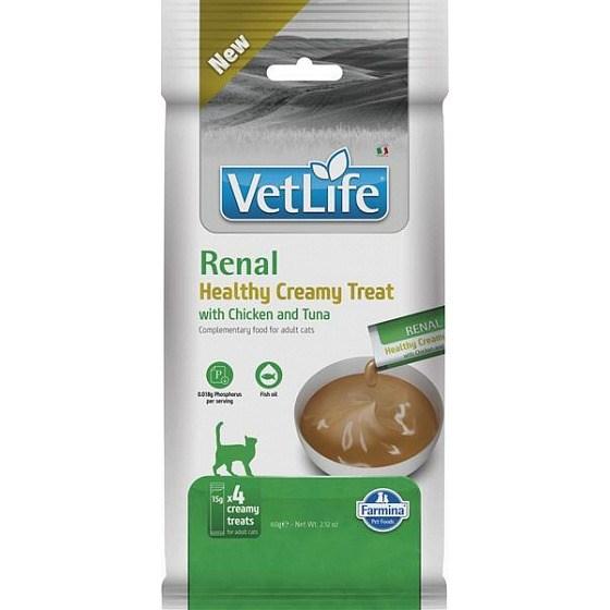 Farmina Vet Life Renal cremet godbid til kat - kylling & tun, 4×15 g