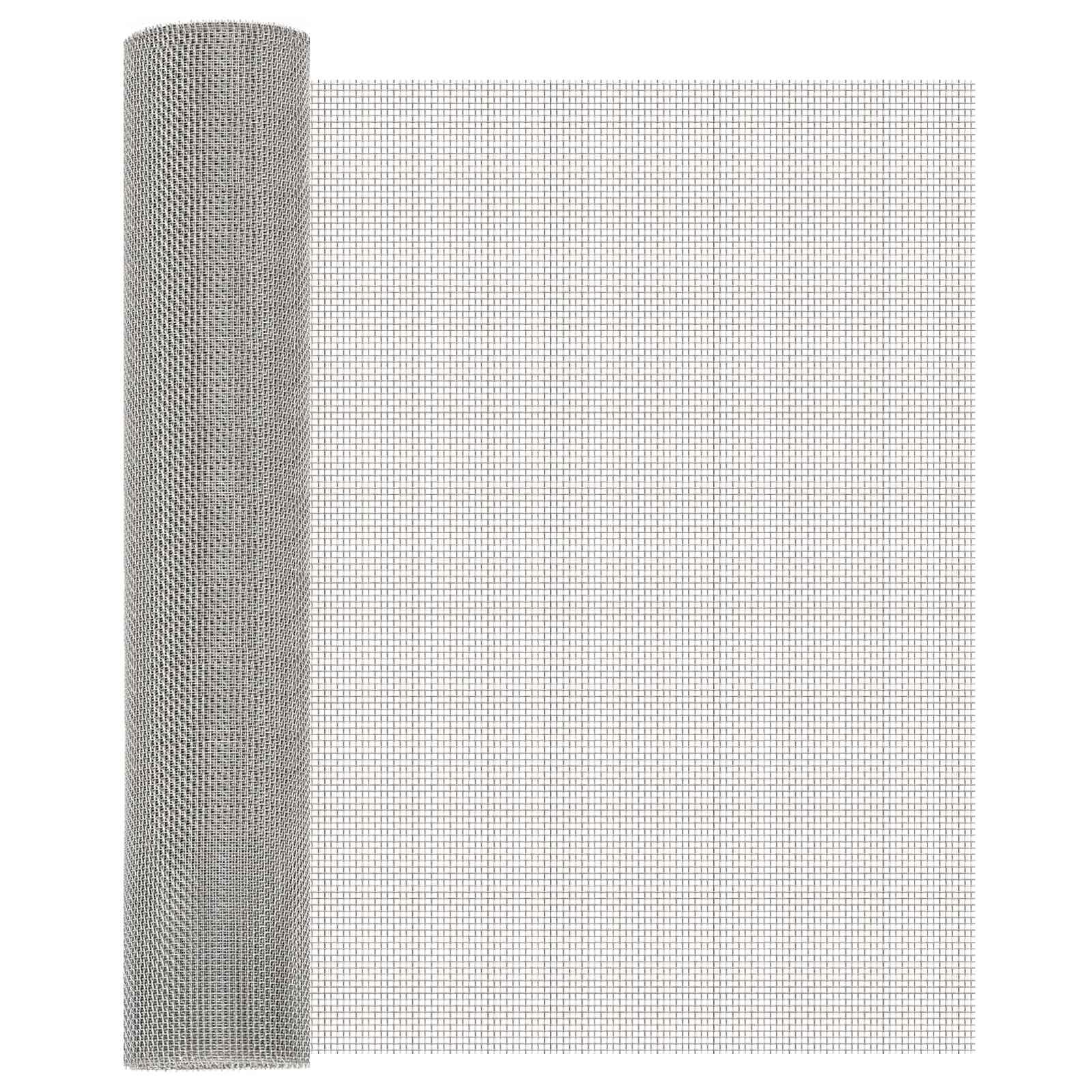 Netskærm 60 x 500 cm 8 Mesh Rustfrit stål 201 Sølv