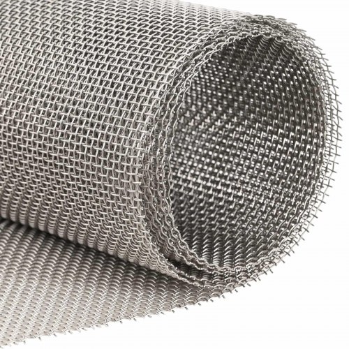 Netskærm 60 x 500 cm 8 Mesh Rustfrit stål 201 Sølv