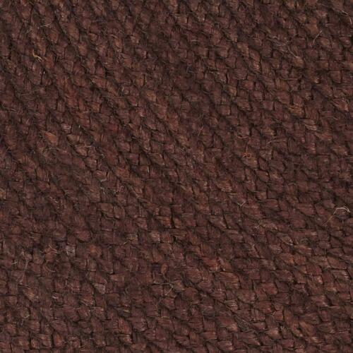 Håndlavet tæppe jute rund 120 cm brun